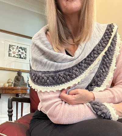 Pebbles in a Creek Shawl Kit (yarn only & free pattern)