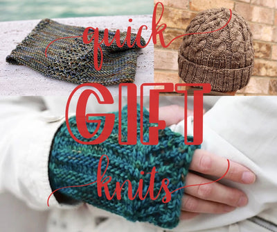 Tutorial Tuesday Quick Gift Knits (3 skeins Serenity Worsted Black Pearl + Patterns)