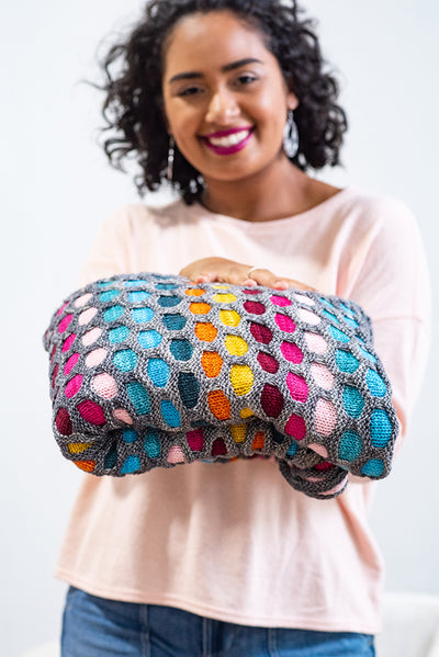 Painting Honeycombs Small Blanket Kit (includes 8 skeins DK & 1 pattern)