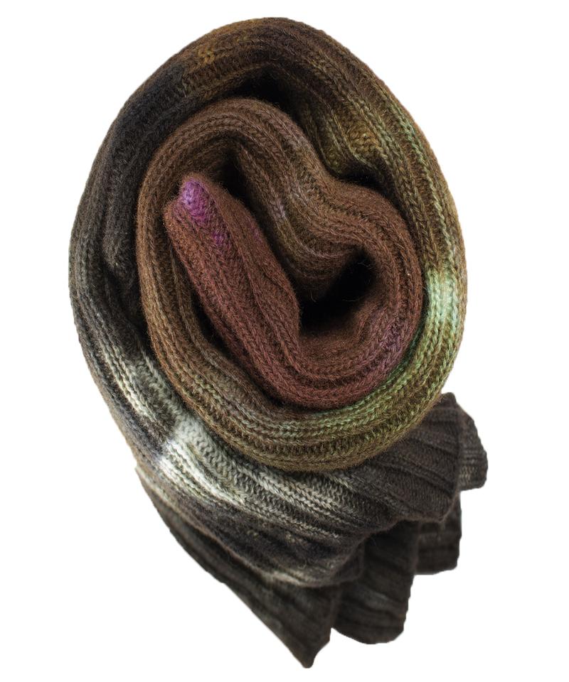 Woodlands Hand dyed Double Ribbed Scarf
